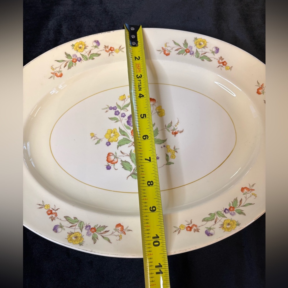 Vintage Oval Serving Platter Made By Paden City Pottery Company - Picture 7 of 7